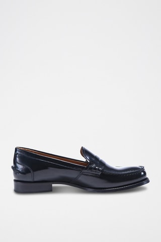 Mocassins en cuir verni Regular Noir