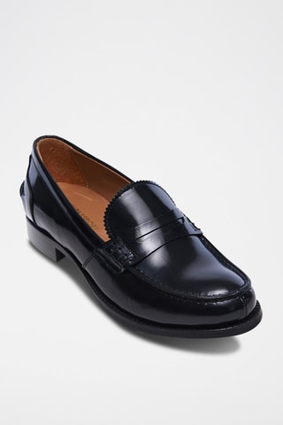 Mocassins en cuir verni Regular Noir