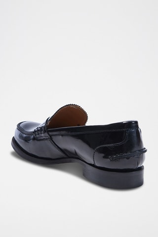 Mocassins en cuir verni Regular Noir