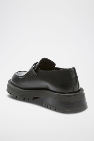 Mocassins en cuir 
Noir