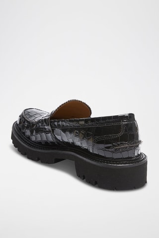 Mocassins Penny en cuir verni Regular - Noir