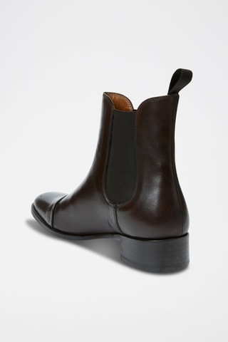 Botins Chelsea em couro Castanho-escuro
