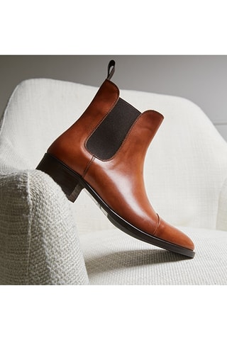 Bottines Chelsea en cuir Regular Marron