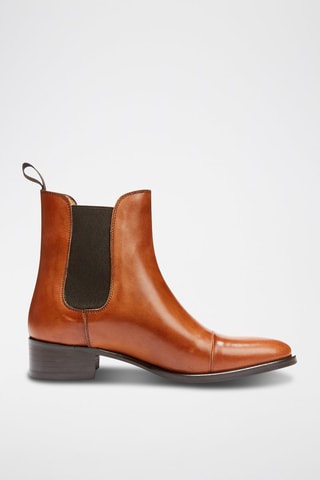 Bottines Chelsea en cuir Regular Marron