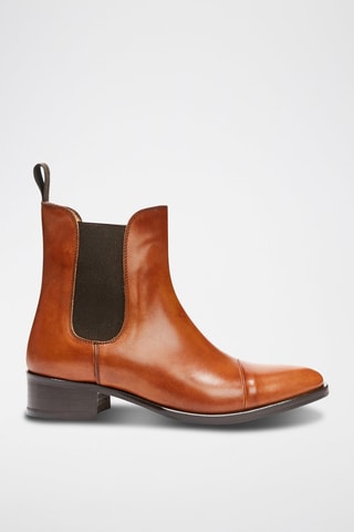 Bottines Chelsea en cuir Regular Marron