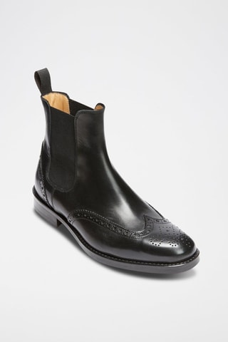 Bottines Chelsea en cuir Regular Noir