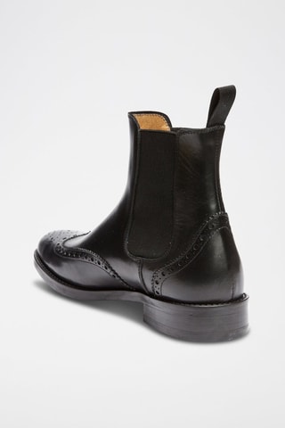 Bottines Chelsea en cuir Regular Noir