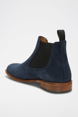 Botins Chelsea em nobuck Regular -
Azul-marinho