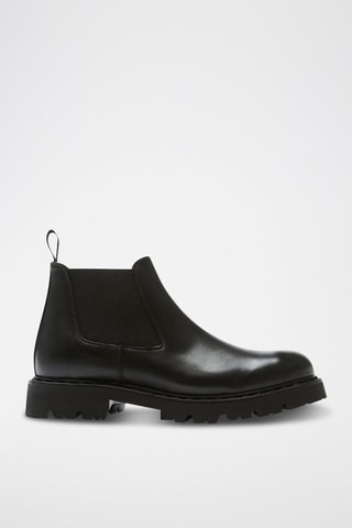 Bottines Chelsea en cuir Regular Noir