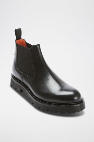 Bottines Chelsea en cuir Regular Noir
