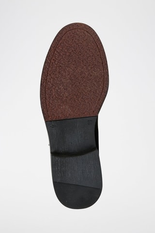 Botins Chelsea em couro Plain Castanho-escuro