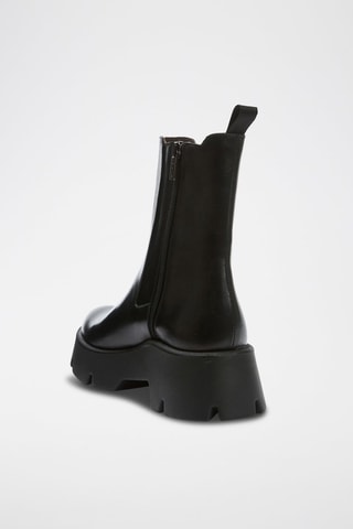 Botins Chelsea em couro  Preto
