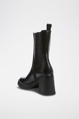 Botins Chelsea em couro Preto