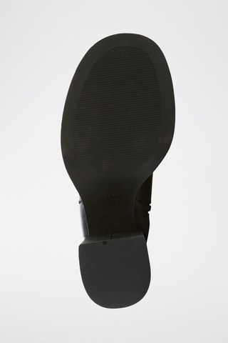 Botins Biker em couro Preto