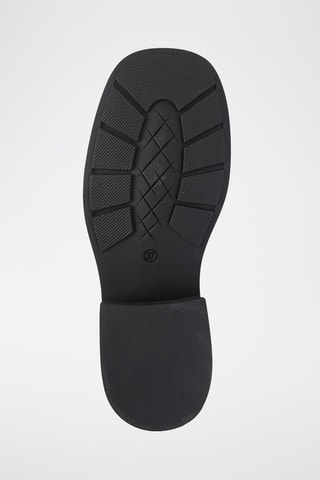 Botins Chelsea em couro - Preto