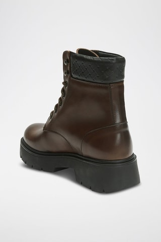 Botins em couro Ankle - Castanho