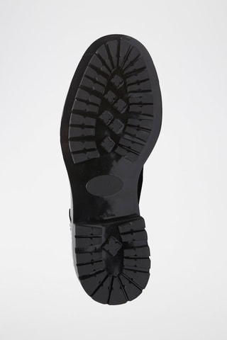 Botins em couro Wing Cap - Preto