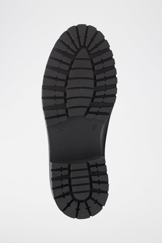 Botins Chelsea em couro Wing Cap - Preto