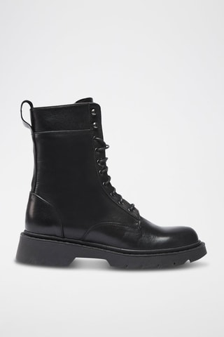 Botins em couro Lace-up - Preto