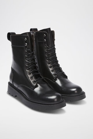 Botins em couro Lace-up - Preto