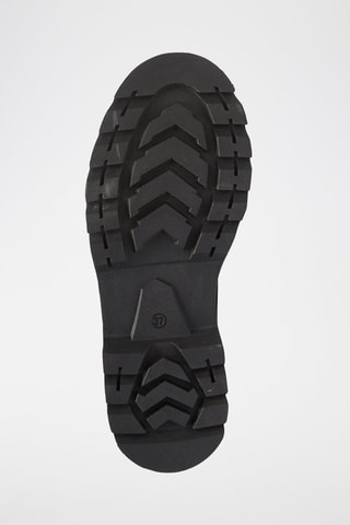 Botins Chelsea em couro - Preto