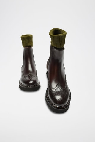 Bottines Chelsea en cuir Regular - Marron foncé