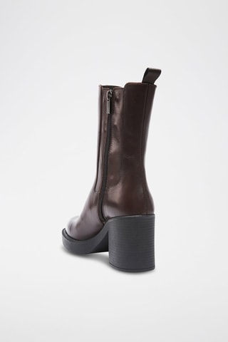 Bottines Chelsea en cuir Regular - Marron foncé