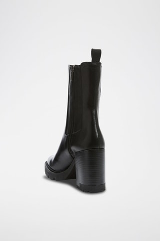 Botins Chelsea em couro Regular - Preto