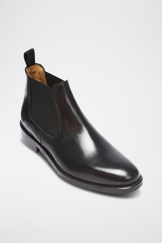 Bottines Chelsea en cuir Regular - Noir