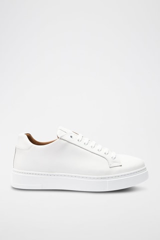 Sapatilhas em couro Regular - Branco