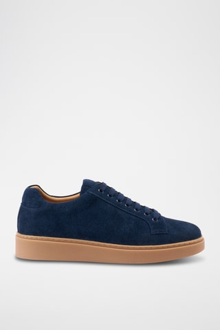 Sapatilhas em nobuck - Azul-marinho