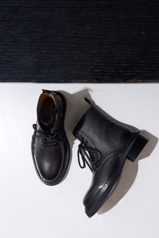 Bottines en cuir - Noir
