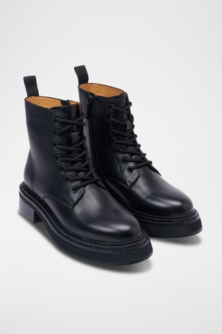 Bottines en cuir - Noir