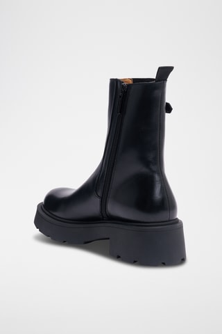 Botins regular em couro - Preto