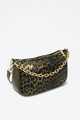 Nubuck Handtas - Kaki en Zwart