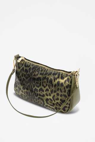 Nubuck Handtas - Kaki en Zwart