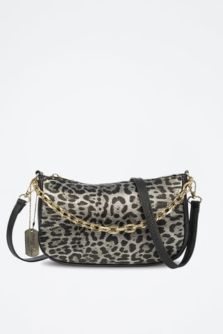 Nubuck Handtas - Grijs en Zwart