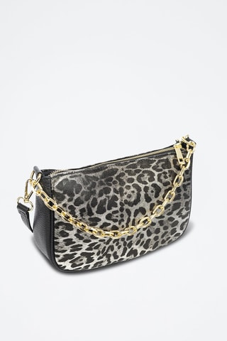 Nubuck Handtas - Grijs en Zwart