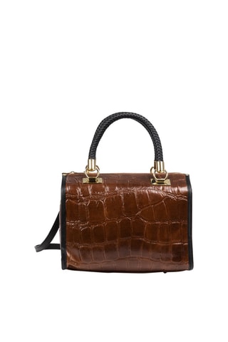 Sac à main en cuir - Marron et noir