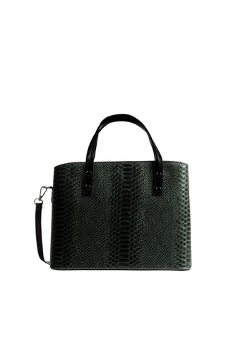 Sac à main en cuir - Vert foncé 