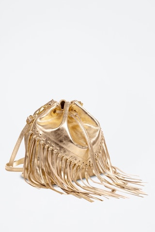 Sac seau en cuir Arzana - Doré