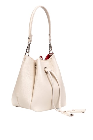 Sac seau en cuir Idea - Beige