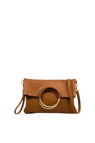 Sac à main et pochette en cuir - Camel