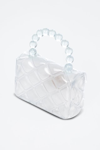 Sac à main en cuir - Blanc et doré - Libellula