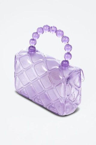Sac à main en cuir - Mauve et doré - Libellula