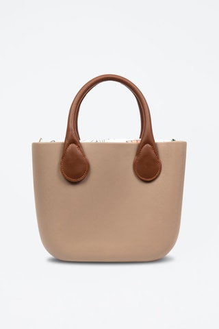 Sac à main et pochette - Taupe et écru - Libelulla