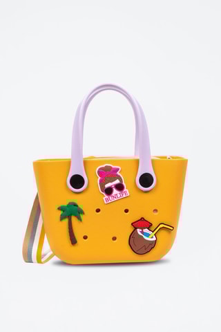 Sac à main et pochette - Moutarde et corail - Libelulla