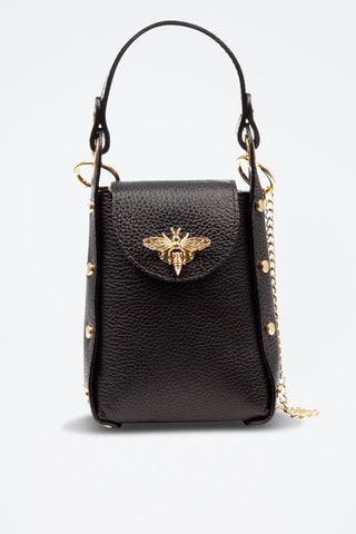 Sac à main en cuir - Noir et doré