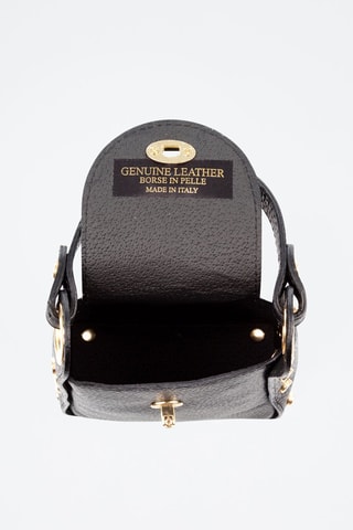 Sac à main en cuir - Noir et doré
