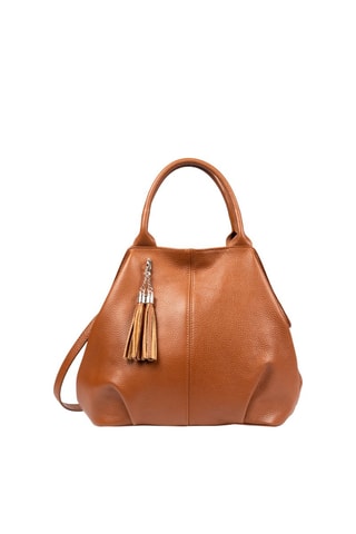 Sac à main en cuir - Camel 